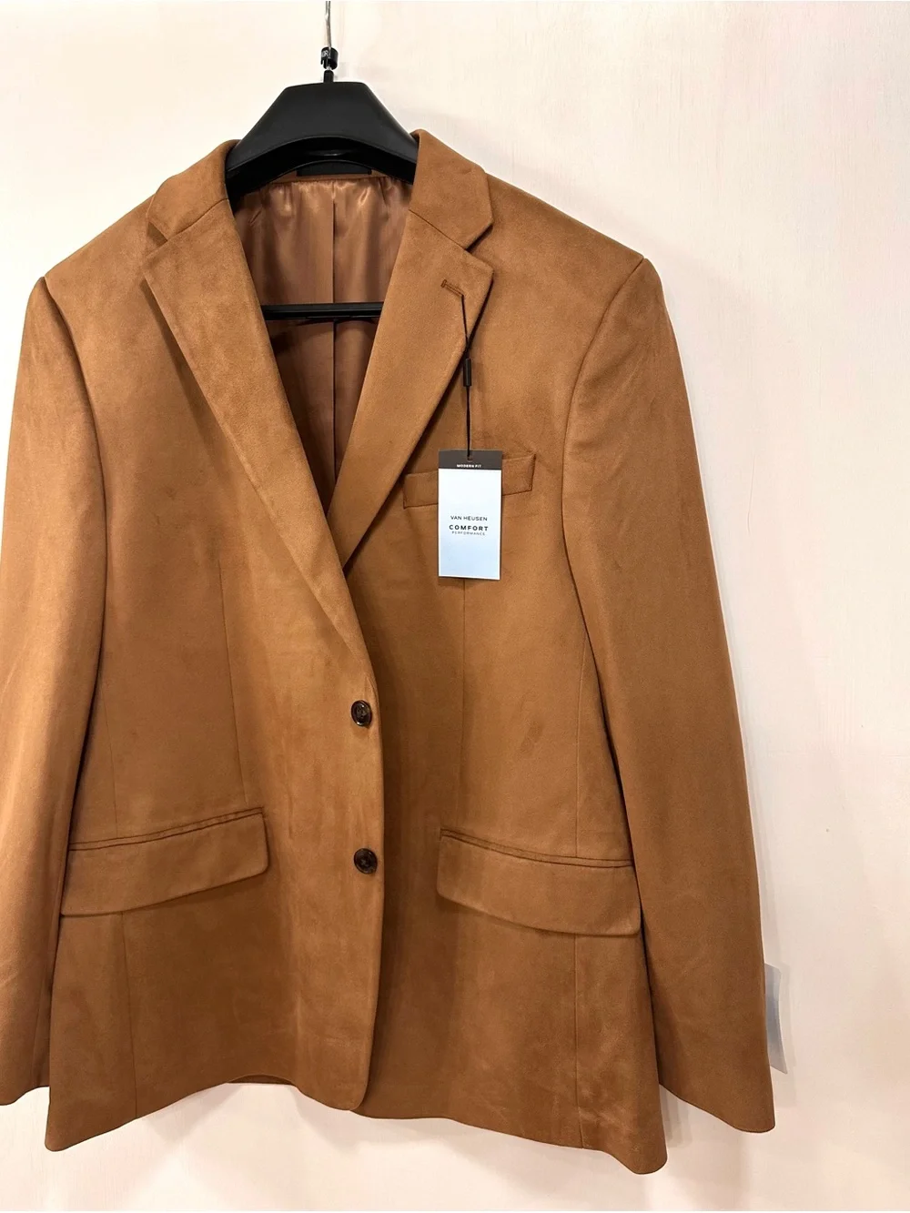 NWT Van Heusen Men's 42L Blazer Faux Suede Comfort Sport Coat Suit $200